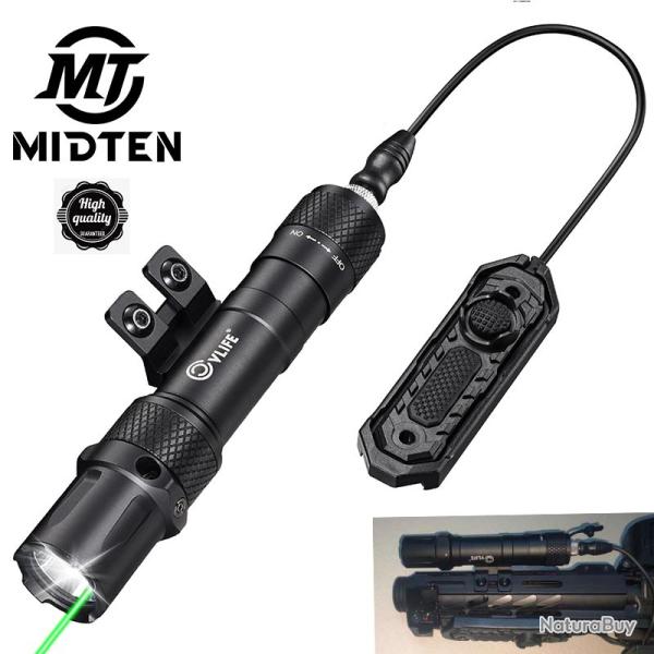 Lampe de poche tactique de 1900 lumens pour fusil  rail Mlok LIVRAISON GRATUITE !