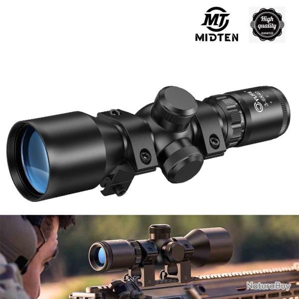 Lunette de vise compacte Midpati3-9x40, remploi Crosshair