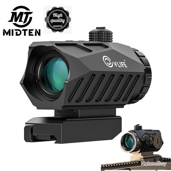 Lunette de vise MIDTEN Grossissement fixe 3X Mouvement veil Rouge Vert - LIVRAISON GRATUITE