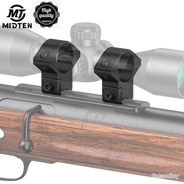 MidTen Rifle Riflescope Anneaux de port�e en queue d'aronde Profil moyen