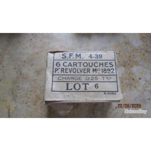 1 paquet revolver 8mm neutralis�es mod 92 8mm92 percut�e perc�es 8 mm dat� 1939  ww2
