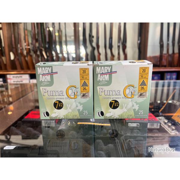 Ench�re 1� lot de 2 20/70 Mary Arm Puma G26 bourre grasse 26g plomb de 7 1/2