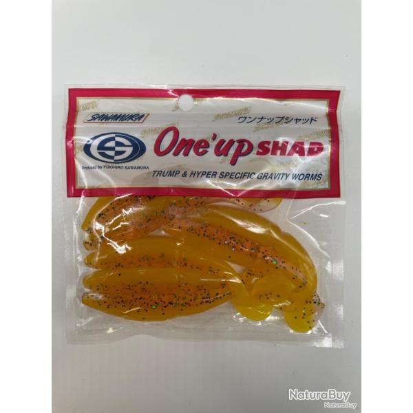 Leurre souple sawamura one up shad 4" orange/jaune Q6