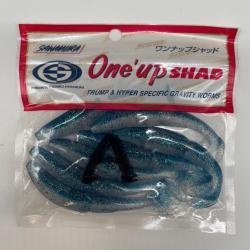 Leurre souple sawamura one up shad 4" bleu