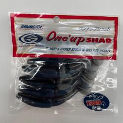 Leurre souple sawamura one up shad 4" bleu foncé