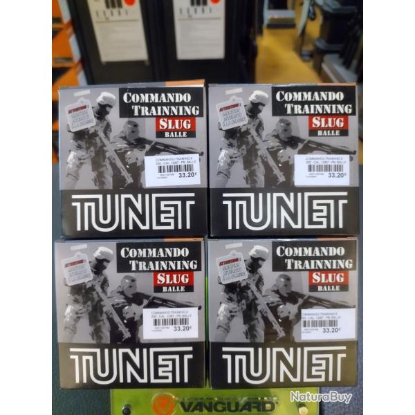 Pack de 4 bo�te de balles soit 100 cartouches tunet commando trainning slug calibre 12/67 28g