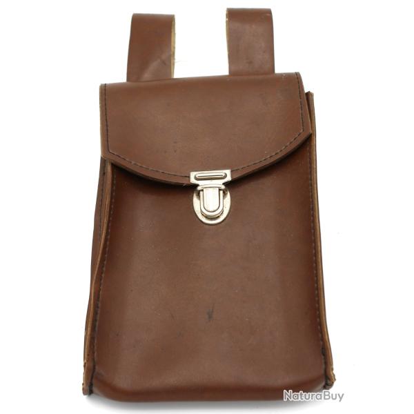 Sacoche en cuir vintage four tout 20 x 12 cm