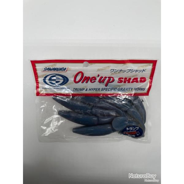 Leurre souple sawamura one up Shad 5" bleu mate