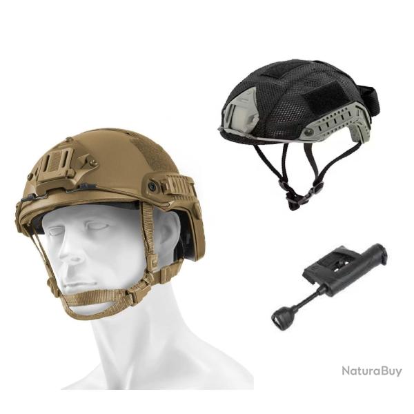 PACK SPECIAL CASQUE FAST TAN "ASG"