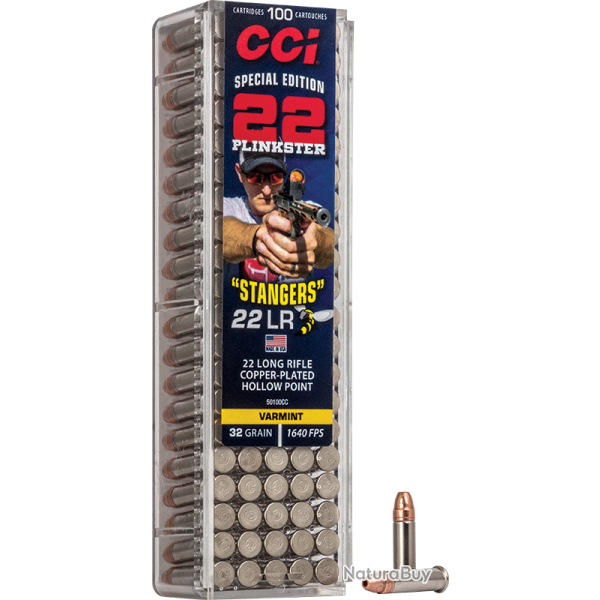 Balles CCI Stangers Hyper Velocity - Cal. 22 LR - Boite de 100 - Par 10