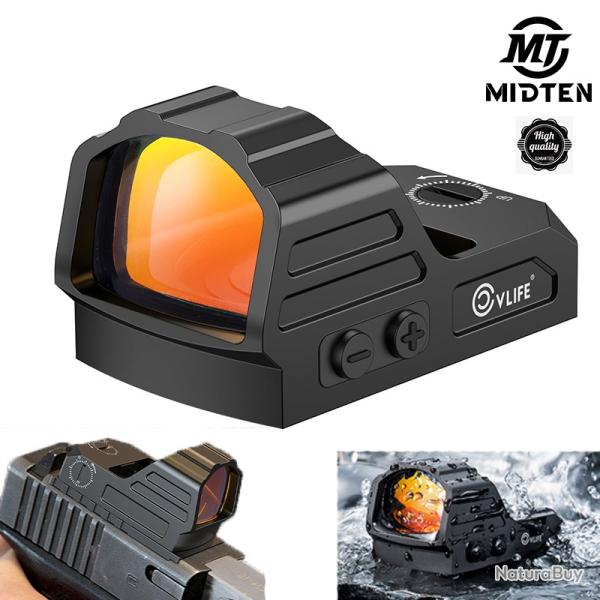 MidpatiFor-Red Dot Sight avec RMR Cut Motion Awake, Plaque d'adaptation MOS