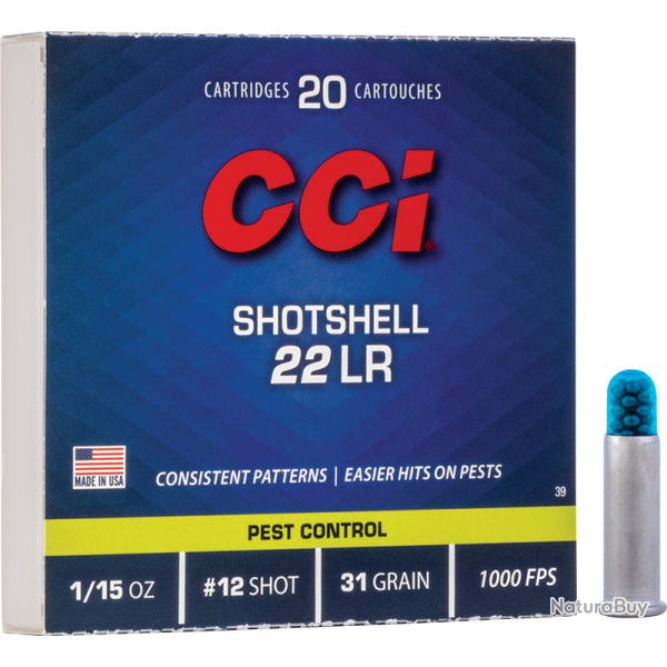 Munitions CCI Shotshell N� 39 - Boite de 20 - Par 10