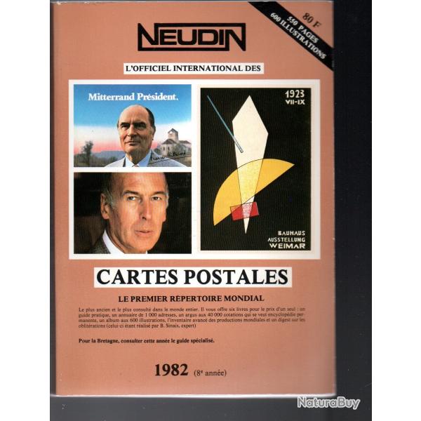 catalogue neudin l'officiel international de la carte postale 1982
