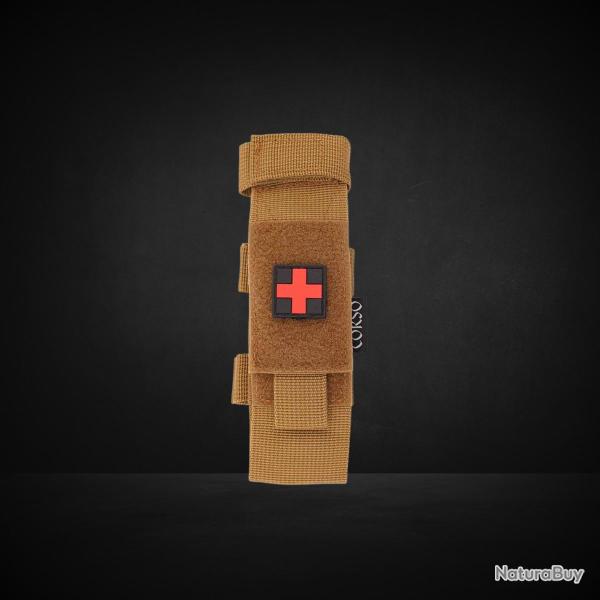 Pochette porte-tourniquet et ciseaux MOLLE Coyote - Corso Tactical