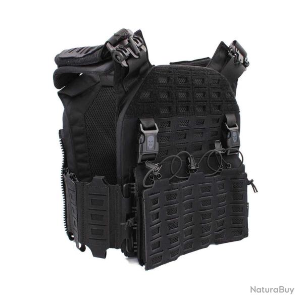 Gilet tactique porte-plaques Drake MK4 Noir- Corso Tactical