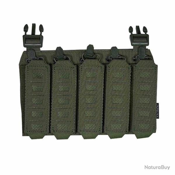 PORTE CHARGEUR FRONTAL 9MM MP5/MP7 MOLLE LASER CUT RANGER GREEN