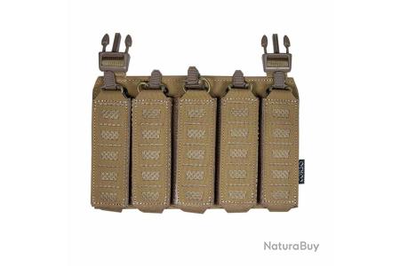 Porte Chargeur Molle Pochette Tactique MOLLE Pour Un Chargeur De Pistolet 9mm - Découpe Laser, Fermeture Sangle, Matière CP Multicam Hard Force Magazine