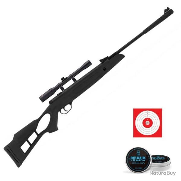 Wahoo ! Carabine � plomb Hatsan Striker Edge synth�tique noir - Cal. 4.5 mm / Pack First