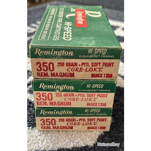 350 Remington magnum LOT 3 boites