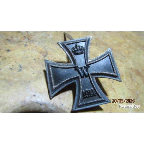 m�daille croix de fer 1� classe Allemagne Allemande premi�re guerre ww1 Allemand poin�on finition