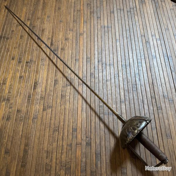 BELLE �P�E DE DUEL A LA TAZA ESPAGNE XlX �me LAME POIN�ONN�