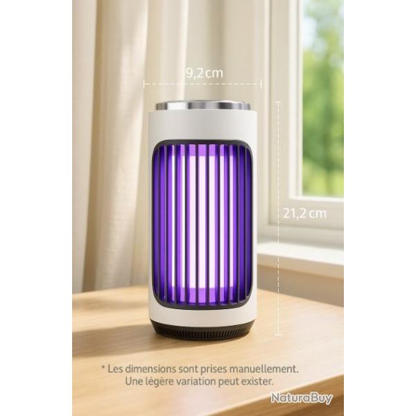 Lampe Anti-Moustique Portable �lectrique USB 360� Sans Produits Chimiques Rechargeable UV