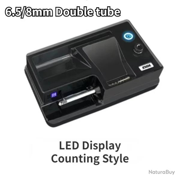 MACHINE A ROULER CIGARETTE AUTOMATIQUE LED ELECTRIQUE COMPTEUR TUBE LAGUNA NOIR