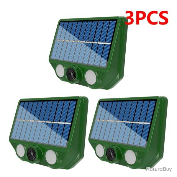 Repulsif Solaire Sonore + LED pour Oiseaux & Animaux -F 20260729082524