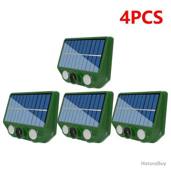 Repulsif Solaire Sonore + LED pour Oiseaux & Animaux, Modele: G