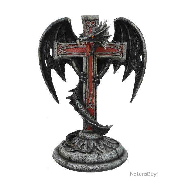 Dragon Ispar avec croix templire  de 45 cm