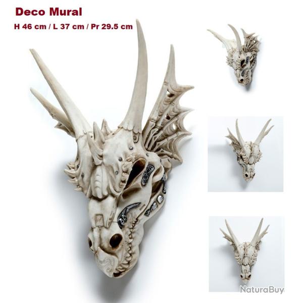 Crane Gant Tte de Dragon Mural de  46 cm