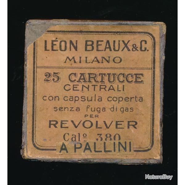 (5933)  UNE BO�TE FERM�E DE 25 CARTOUCHES .380 BULL DOG A GRENAILLE ITALIE