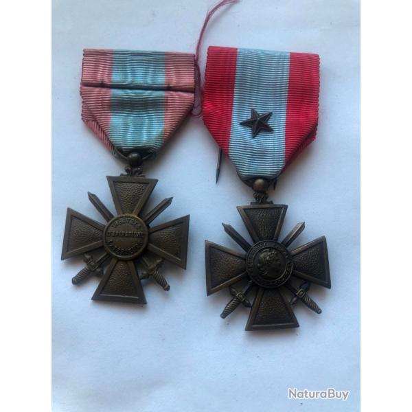 2 Croix de guerre des THEATRES DES OPERATIONS EXTERIEURS
