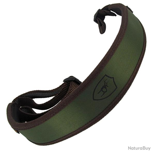 Sangle N�opr�ne Tourbon R�glable pour Fusil Confort Antid�rapante Boucles Rapides Epaule Large Vert