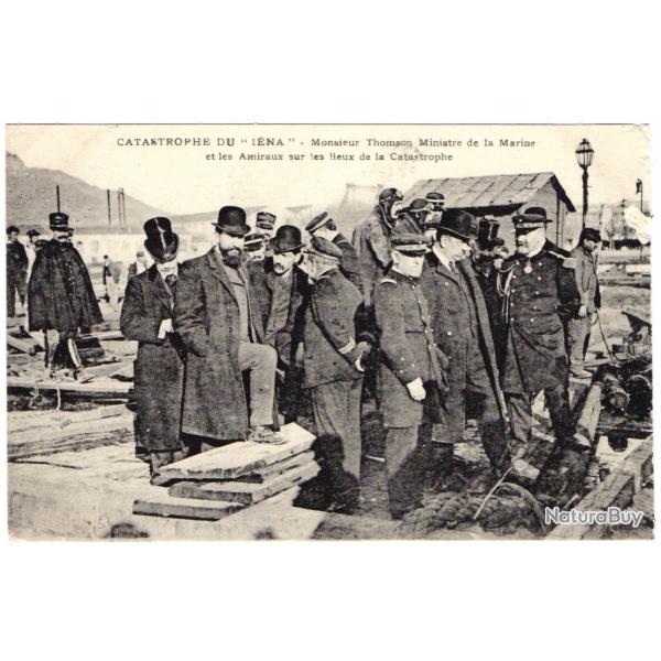 CPA - Mr THOMSON ET LES AMIRAUX SUR LIEUX DE LA CATASTROPHE DU CUIRASSE I�NA N�1376