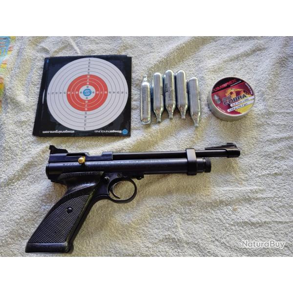 Pistolet � plomb Crosman 2240 CO2 - Cal. 5.5 - 9.5 Joules + 6 cartouches co2+ une boite de plombs+ 1