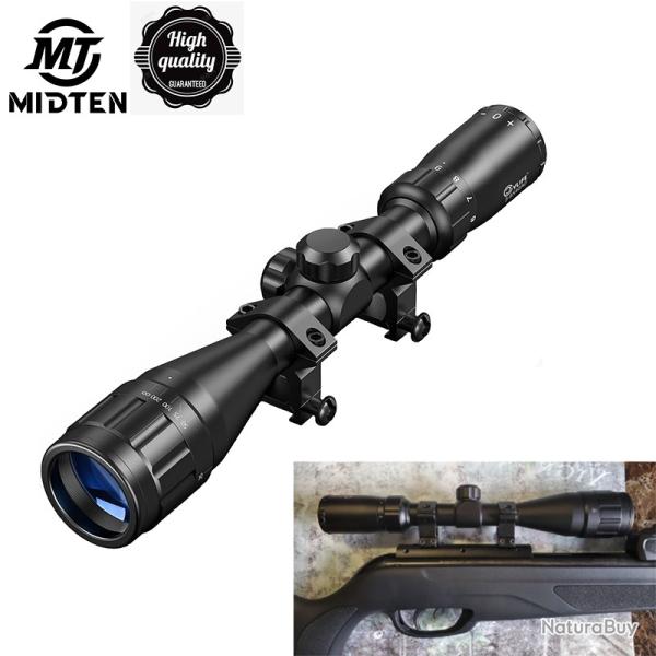 MidTen Rifle Scope Hunting 3-9x40 Objectif rglable AO Optics R4 Rticule
