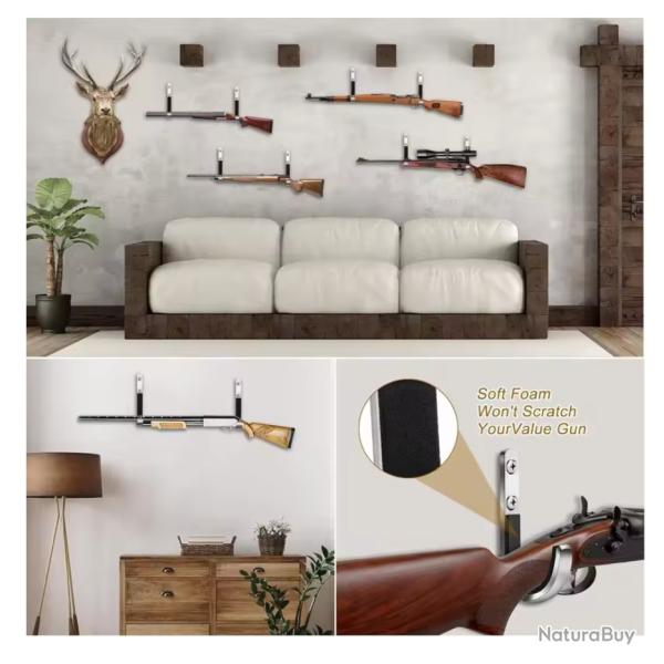 Support mural arme longue (Pour 2 fusils) (3)