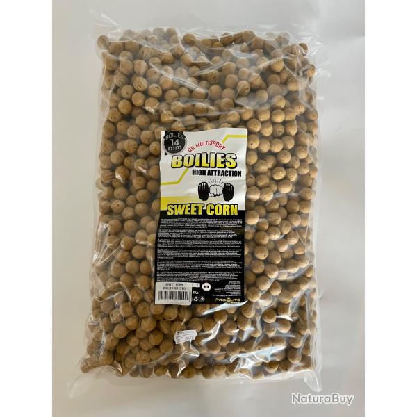 Bouillettes QB Multisport by pro �lite baits sweet corn 5kg/14mm EXCLUSIF