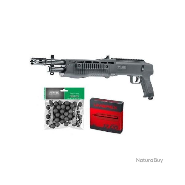 PACK FUSIL UMAREX T4E TB68 CAL 68 16J 100BILLES 5CART CO2