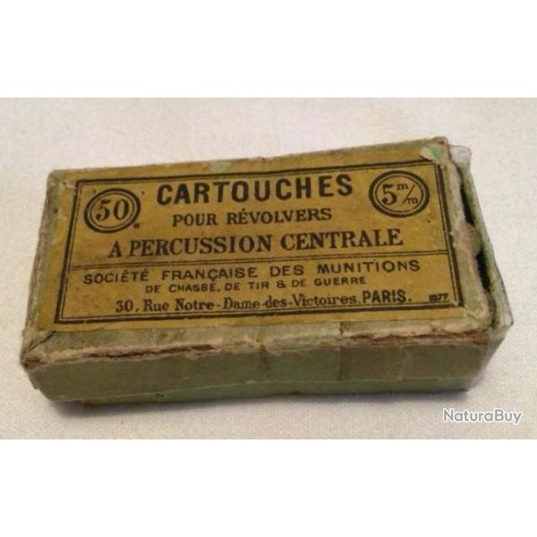 RARE BO�TE DE 50 CARTOUCHES 5mm � PERCUSSION CENTRALE