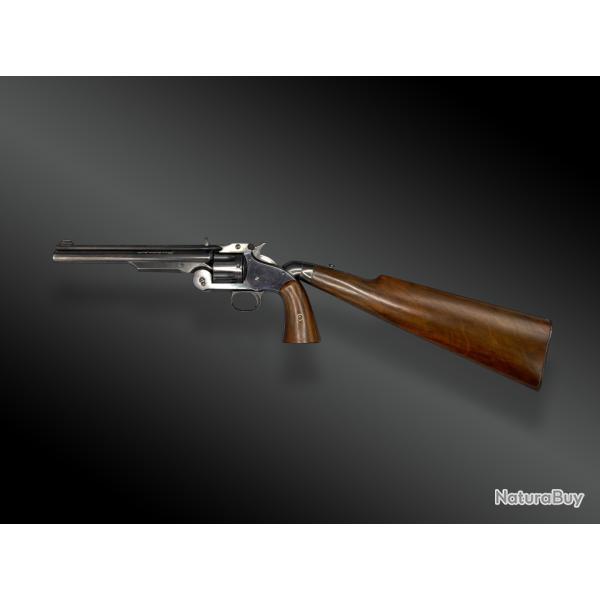 Coffret Revolver Smith et Wesson N�3 avec crosse additionnelle, fini par Gastinne Renette.