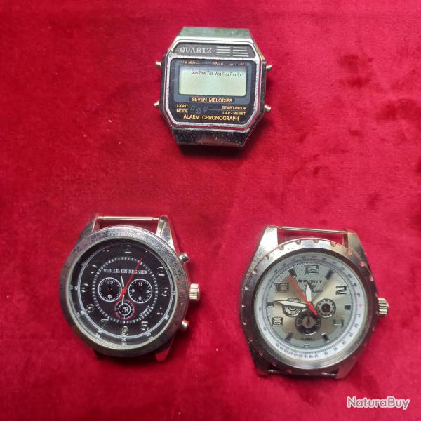 lot de 3 montres  quartz