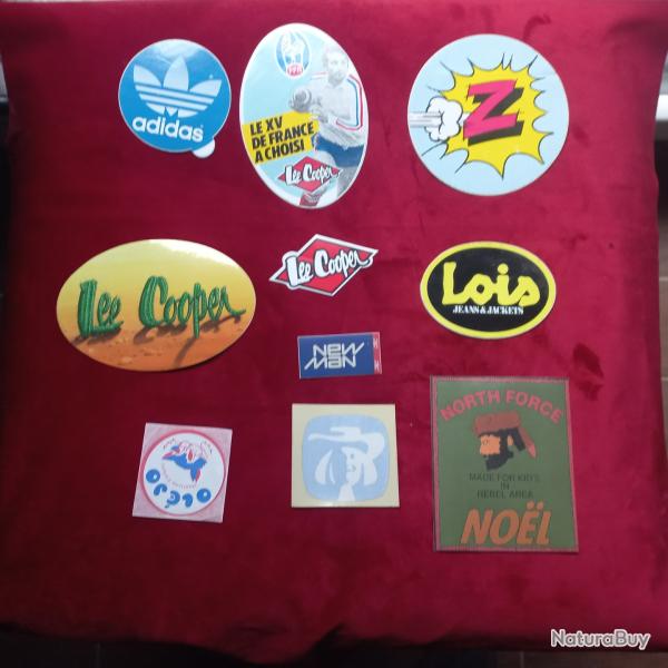 lot ancien autocollant mode / vtement