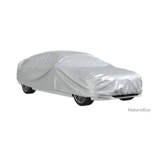 Housse voiture berline PEVA argent�e M 432x169x119 cm usage ext�rieur/int�rieur