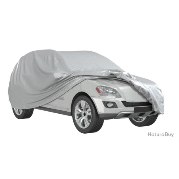 Housse SUV argente PEVA impermable M sangles boucle protection auto Pluie / rsine de Pin