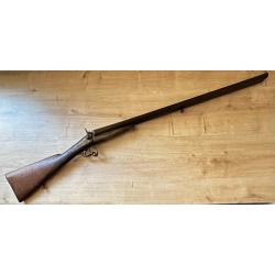 Fusil de chasse ancien Saint-&Eacute;tienne calibre 16 &agrave; chiens ext&eacute;rieurs poudre noire