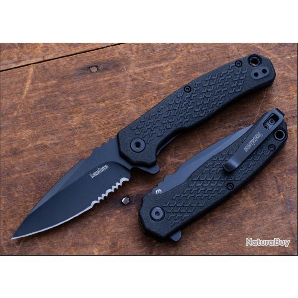 Couteau Kershaw Conduit A/O Lame Spear Point Serr Acier 8Cr13MoV Manche FRN Linerlock Clip KS1407ST