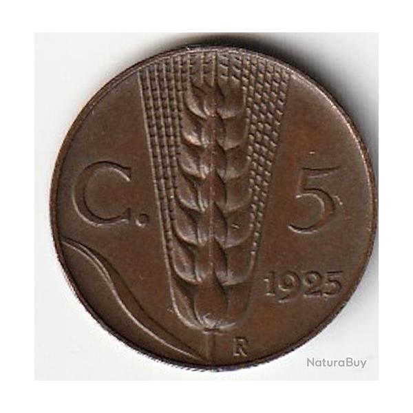 Pi�ce de Monnaie Italie  5 Centesimi Victor-Emmanuel III 1925