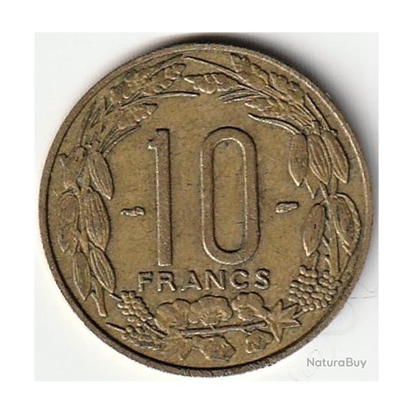 Pi�ce de Monnaie AFRIQUE EQUATORIALE FRAN�AISE - 10 Francs CAMEROUN 1958 Paris
